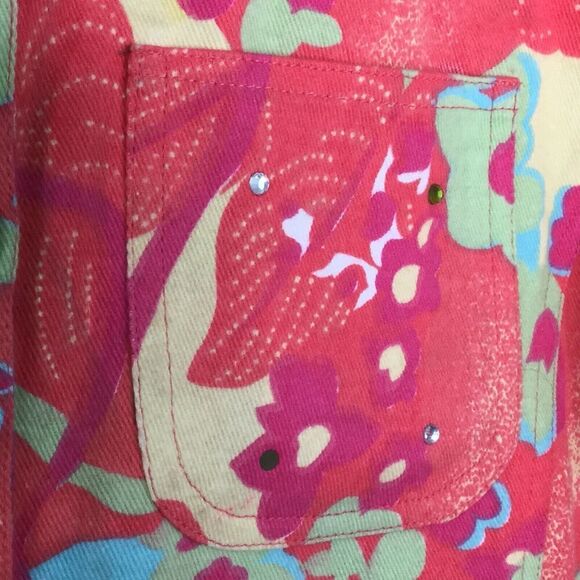 Tropico Women's Denim Jacket Multi Floral Size Medium NWT - Picture 4 of 6